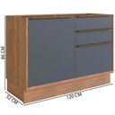 Ver imagem 6 de Cozinha Completa MDF Modular Édez Uno, 6 Peças, Grafite e Louro Freijó