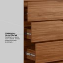 Ver imagem 6 de Guarda Roupa Casal 6 Portas com Ripado e 6 Gavetas Atrice - Nogueira/nude Prime Tx