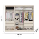 Ver imagem 4 de Guarda Roupa Oxford 6 Portas 4 Ripadas 4 Gavetas Mdf - Mademarcs