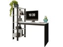Ver imagem 1 de Mesa Escrivaninha Artemis com Prateleira Escritório Moderno Elegante Estilo Industrial Cor Branco