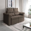 Ver imagem 2 de Sofá Retrátil 2 Lugares York Suede Marrom