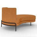 Ver imagem 7 de Sofá Chaise Longue Sala de Estar Living Lucca Direito D02 Couríssimo Whisky B-90 - Lyam Decor