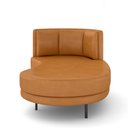 Ver imagem 4 de Sofá Chaise Longue Sala de Estar Living Lucca Direito D02 Couríssimo Whisky B-90 - Lyam Decor