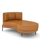 Ver imagem 1 de Sofá Chaise Longue Sala de Estar Living Lucca Direito D02 Couríssimo Whisky B-90 - Lyam Decor