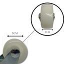 Ver imagem 2 de Rodízio Rodinha Giratório Placa Base Aço Fixo Roda Nylon Diâmetro 50mm 2" Altura 55mm