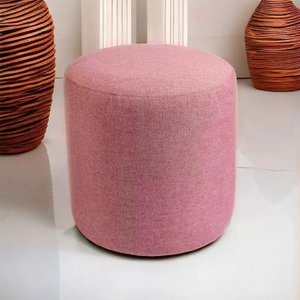 Puff Decorativo Redondo Sala Quarto:rosa
