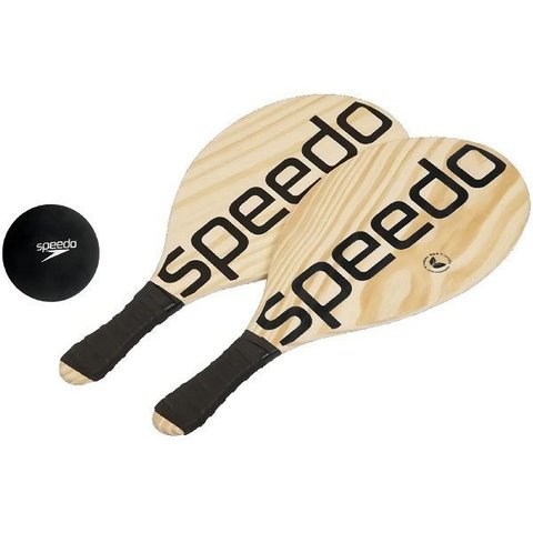 Kit Frescobol Speedo Raquetes e Bola Preto