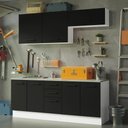 Ver imagem 1 de Kit com 2 Balcões e 2 Armários Aéreos Multiuso 200cm Agata Madesa