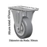 4 Rodízio Roda Fixo Fl 210 50mm Sem Freio Pvc Anti Risco Forte 40kg - 2