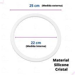 Borracha de Silicone Cristal Panela de Pressão Clock Secure Inox 5,7 L - 4