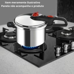 Borracha de Silicone Cristal Panela de Pressão Clock Secure Inox 5,7 L - 6