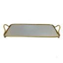 Ver imagem 1 de Bandeja Decorativa Retangular Dourada M