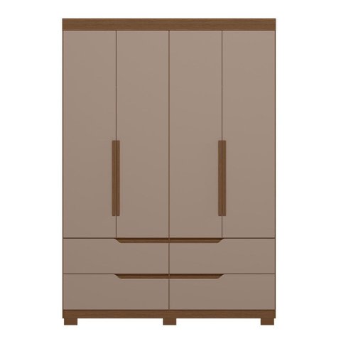Guarda Roupa Doble Solteiro 4 Portas 4 Gavetas Móveis Albatroz