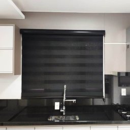 Persiana Cortina Double Vision Zebra Cor Preto - 1,40m X 1,40m Altura - Sala Escritório Quarto - Fác - 2