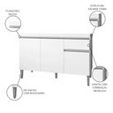 Ver imagem 2 de Balcão Pia Cozinha Tatiane 120cm - Moveis Leartam