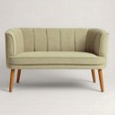 Ver imagem 1 de Sofá Namoradeira Confortável para Sala de Estar Tecido Veludo Luxo