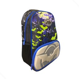 Mochila Bolsa Infantil Menino Costas Darkbat:azul - 3