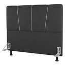 Ver imagem 1 de Cabeceira Cama Box Casal Queen Size Amber 160cm Estofada Suede Cinza Escuro - Desk Design