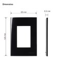 Ver imagem 4 de Kit 5 Placa 4x2 3 Postos Ebony Preta Sleek Margirius Cor:preto