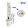 Torre Embutir Móveis 3 Tomadas de 20a Cada 2 Usb-a Branca - 3
