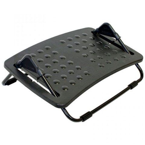 Apoio Ergonômico para Pés Regulável em Mdf Multivisão Preto