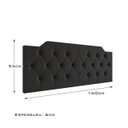 Ver imagem 5 de Cabeceira Painel Estofada Queen Capitonê Luxo Dobrável Capela Fixação na Parede:Preto
