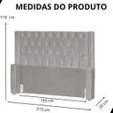 Ver imagem 6 de Cabeceira de Cama Box Estofada 195 Cm King Linho Emma