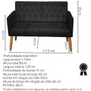 Ver imagem 5 de 1 Namoradeira 2 Poltronas Decorativa Mais Puff Resistente para Recepção Confortável Sala de Espera