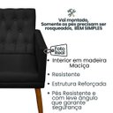 Ver imagem 3 de 1 Namoradeira 2 Poltronas Decorativa Mais Puff Resistente para Recepção Confortável Sala de Espera