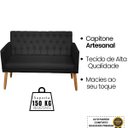 Ver imagem 6 de 1 Namoradeira 2 Poltronas Decorativa Mais Puff Resistente para Recepção Confortável Sala de Espera