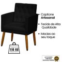 Ver imagem 4 de 1 Namoradeira 2 Poltronas Decorativa Mais Puff Resistente para Recepção Confortável Sala de Espera