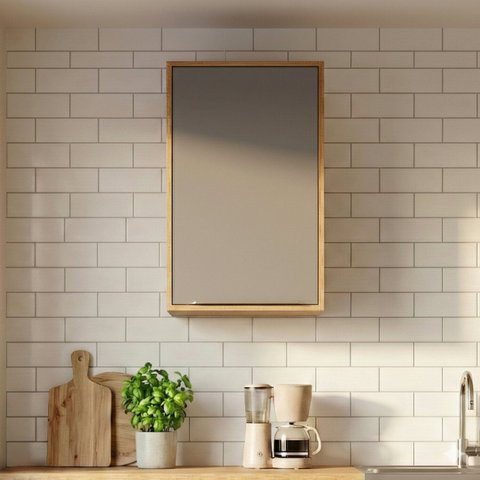 Armário Aéreo MDF 1 Porta 40cm Marrom/Cinamomo/Platina