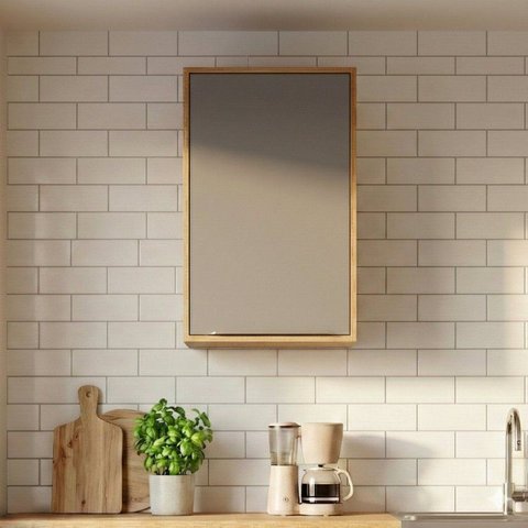 Armário Aéreo 1 Porta 40cm Brilhante Celeste Cinamomo/Platina