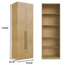 Ver imagem 2 de Gurda Roupa Roupeiro 79,5cm com 2 Portas Infinity 2054 Genialflex