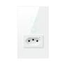 Smart Interruptor Inteligente W-fi 2 Canais/teclas Touch + Tomada Branco para Automação - 1