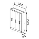 Ver imagem 3 de Guarda-Roupa Casal 6 Portas 2 Gavetas Orlando Kuron Móveis
