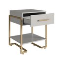 Ver imagem 5 de Mesa de Cabeceira 49cm com 1 Gaveta Destaques Bege