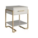 Ver imagem 2 de Mesa de Cabeceira 49cm com 1 Gaveta Destaques Bege