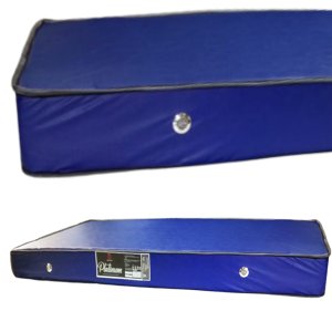 Colchão Impermeável Solteiro D33 15x88x188cm Azul ou Branco - Genki Kenko