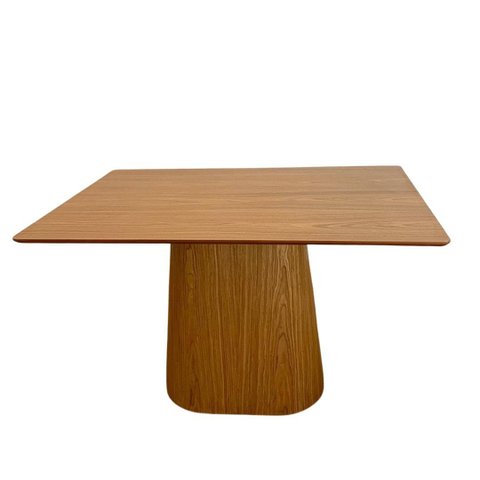 Mesa de Jantar Cone Retangular 160x90 Cm Base Oval Freijó Tampo Freijó Personal Moveis Design Mesa D