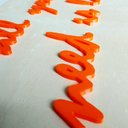 Ver imagem 2 de Adorno De Parede All You Need Is Love - Quadro / Frase 70cm comprimento - Toque 3D: Laranja