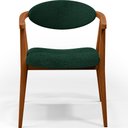 Ver imagem 3 de Poltrona Decorativa Para Sala De Estar E Recepção Cecília L02 Bouclê Verde - Lyam Decor
