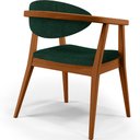 Ver mais imagens de Poltrona Decorativa Para Sala De Estar E Recepção Cecília L02 Bouclê Verde - Lyam Decor