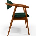 Ver imagem 6 de Poltrona Decorativa Para Sala De Estar E Recepção Cecília L02 Bouclê Verde - Lyam Decor