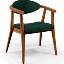 Ver imagem 1 de Poltrona Decorativa Para Sala De Estar E Recepção Cecília L02 Bouclê Verde - Lyam Decor
