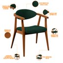 Ver imagem 4 de Poltrona Decorativa Para Sala De Estar E Recepção Cecília L02 Bouclê Verde - Lyam Decor