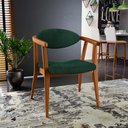 Ver imagem 2 de Poltrona Decorativa Para Sala De Estar E Recepção Cecília L02 Bouclê Verde - Lyam Decor