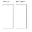 Ver imagem 3 de Kit Porta de Madeira Completa 213cm X 94cm Esq Batente Regulável 10 a 12,5 Incoportas