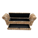 Ver imagem 6 de Recamier Puff Baú Sapateira com Braços e Gaveta 1,38 Cm para Cama Box Padrão - Animal Print