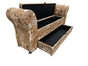 Ver imagem 1 de Recamier Puff Baú Sapateira com Braços e Gaveta 1,38 Cm para Cama Box Padrão - Animal Print